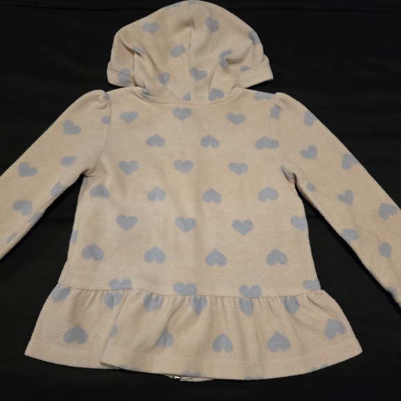 The Children's Place Girl's Heart Zip‎ Up Jacket Sweater Bear Ears Pink Size 4T - Picture 6 of 8